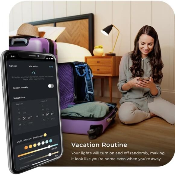 Globe Electric 34207 Wi-Fi Smart 10 Watt (60W Equivalent) Multicolor - Picture 5 of 7